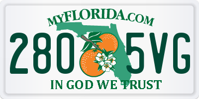 FL license plate 2805VG