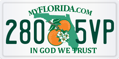 FL license plate 2805VP