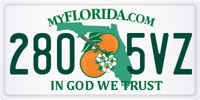 FL license plate 2805VZ