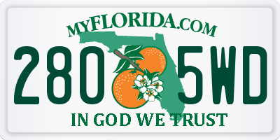 FL license plate 2805WD