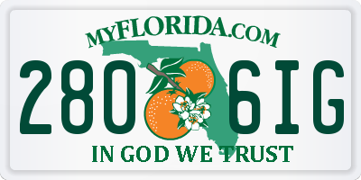 FL license plate 2806IG