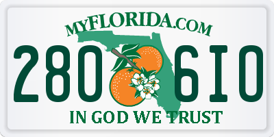 FL license plate 2806IO