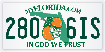 FL license plate 2806IS