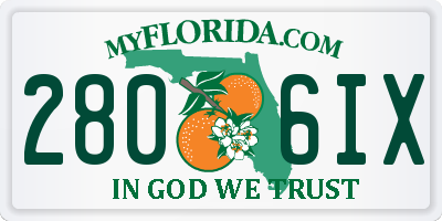 FL license plate 2806IX