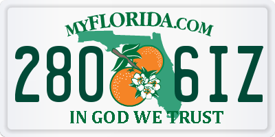 FL license plate 2806IZ