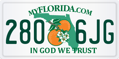 FL license plate 2806JG