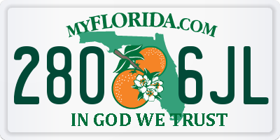 FL license plate 2806JL