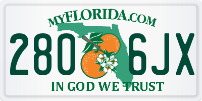 FL license plate 2806JX