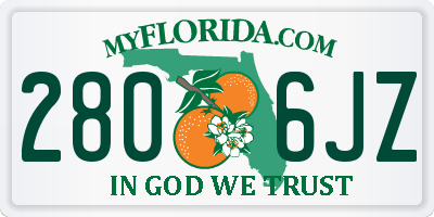FL license plate 2806JZ