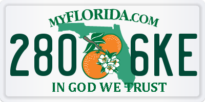 FL license plate 2806KE