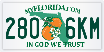 FL license plate 2806KM