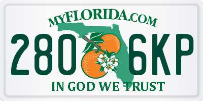 FL license plate 2806KP