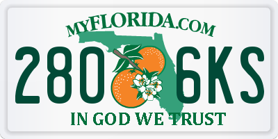 FL license plate 2806KS