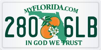 FL license plate 2806LB