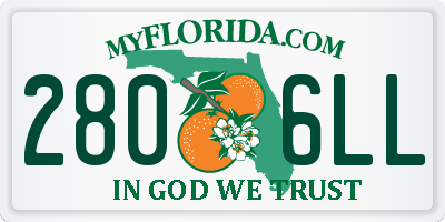 FL license plate 2806LL