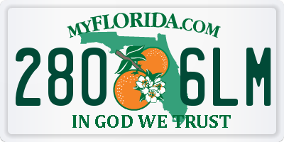 FL license plate 2806LM