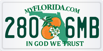 FL license plate 2806MB