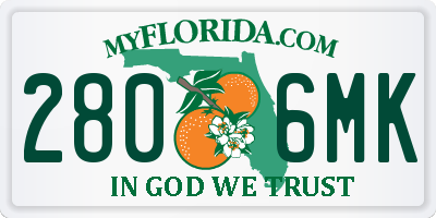FL license plate 2806MK