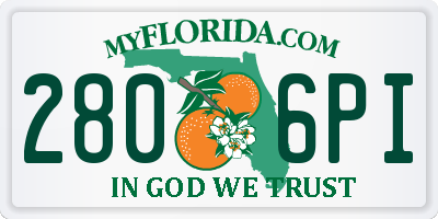 FL license plate 2806PI