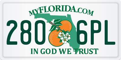 FL license plate 2806PL
