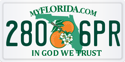 FL license plate 2806PR