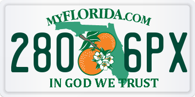 FL license plate 2806PX