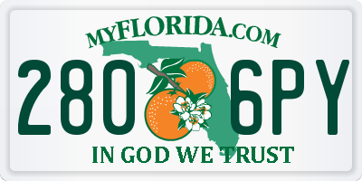 FL license plate 2806PY