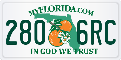 FL license plate 2806RC