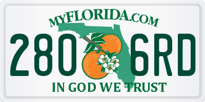FL license plate 2806RD