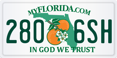 FL license plate 2806SH