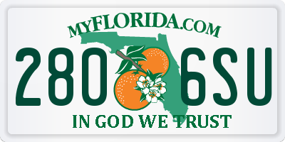 FL license plate 2806SU