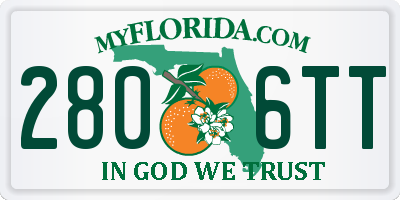 FL license plate 2806TT