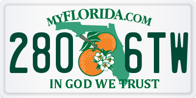 FL license plate 2806TW