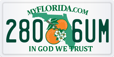 FL license plate 2806UM