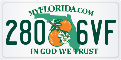FL license plate 2806VF