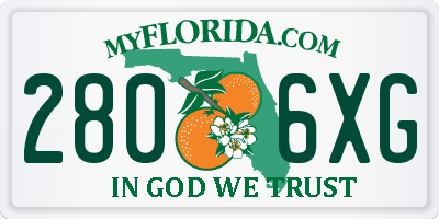 FL license plate 2806XG