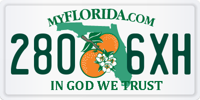 FL license plate 2806XH