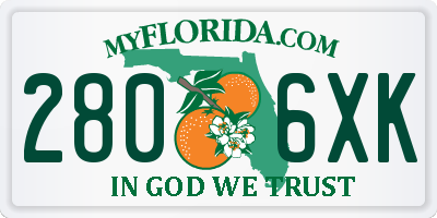 FL license plate 2806XK