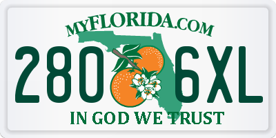 FL license plate 2806XL