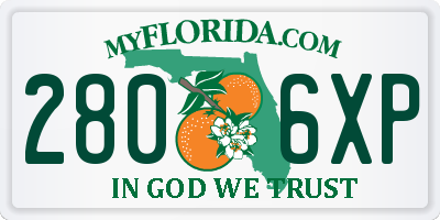 FL license plate 2806XP