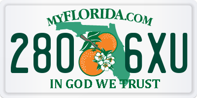 FL license plate 2806XU