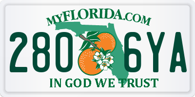 FL license plate 2806YA