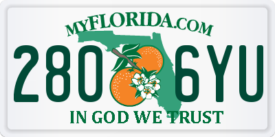 FL license plate 2806YU