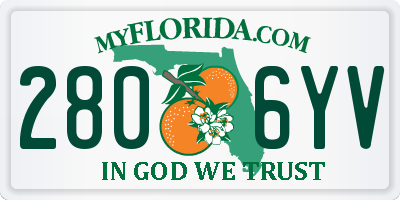 FL license plate 2806YV