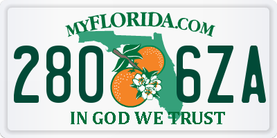 FL license plate 2806ZA