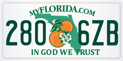 FL license plate 2806ZB