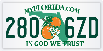 FL license plate 2806ZD