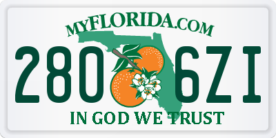 FL license plate 2806ZI