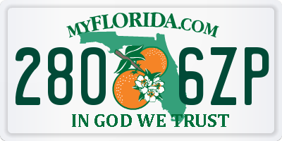 FL license plate 2806ZP