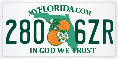 FL license plate 2806ZR